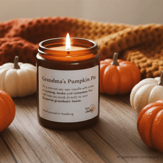 Duftkerze Grandma's Pumpkin Pie 155g aus Sojawachs - KONSTLERIA