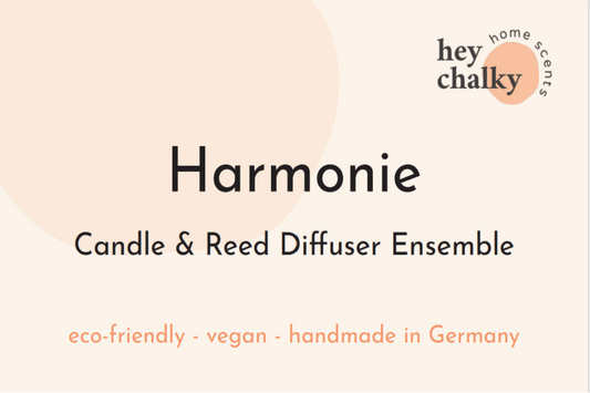 Duftset „Harmonie“ | Duftkerze & Reed Diffuser Set | Geschenk Frauen | Handgemacht - KONSTLERIA