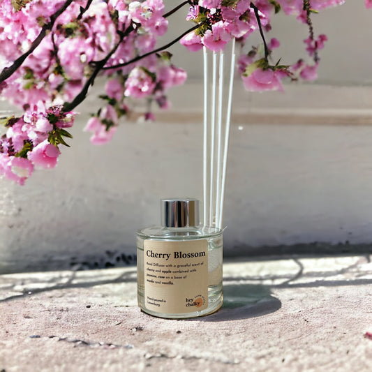 Reed Diffuser „Cherry Blossom“ | Kirsche & Jasmin | Raumduft Handgemacht - KONSTLERIA