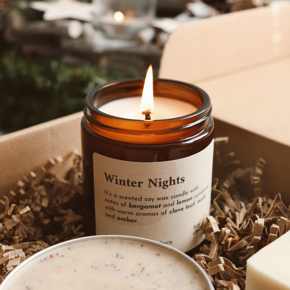 Duftkerze Winter Nights 155g aus Sojawachs - KONSTLERIA